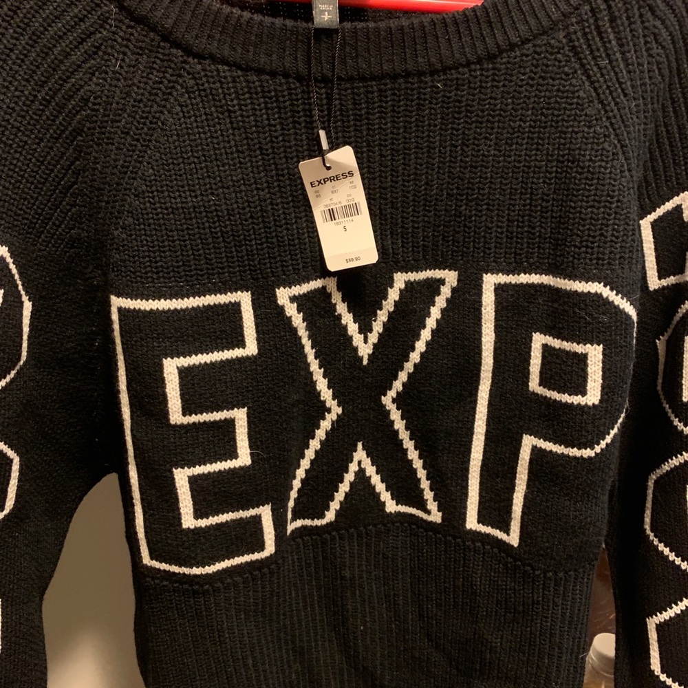 Shaker Knot EXP logo sweater - black